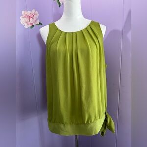 Apt. 9 Green Pleated Tank Top Size XL